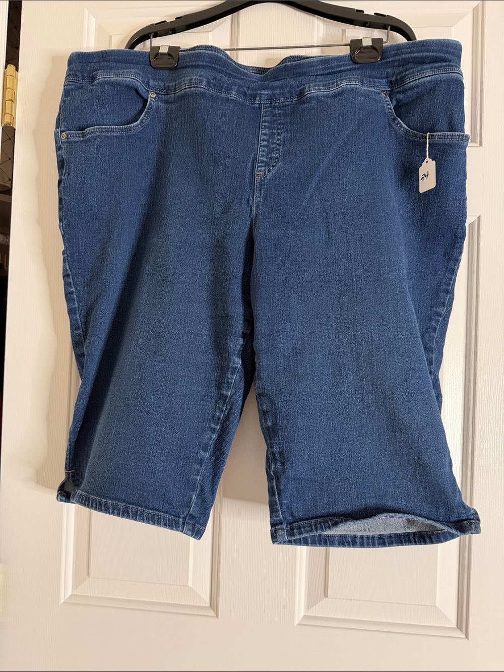 Terra & Sky Classic Blue Denim Cropped Bermuda Jeans